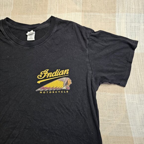Indian Motorcycles Black Cotton Logo Tshirt - Picture 4 of 16
